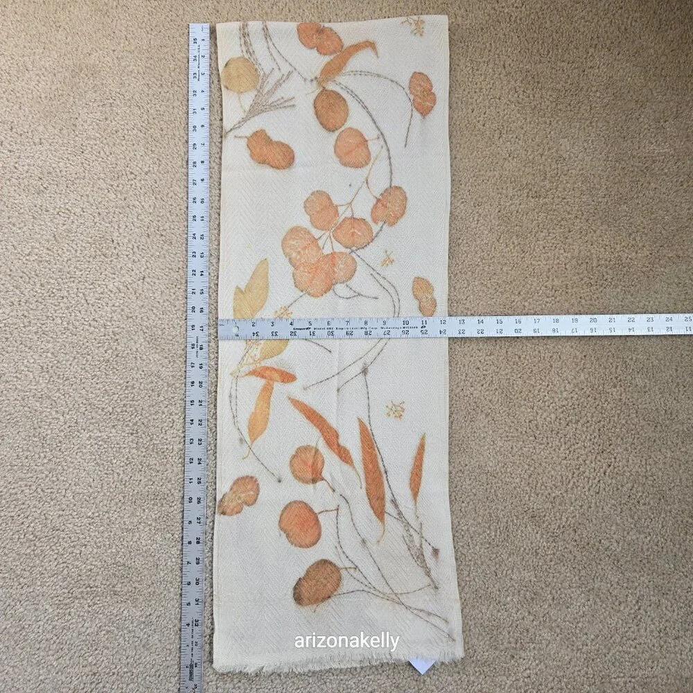 NWT Handmade Wool Scarf Made With Botanical Dye Eco Earth Mayumix